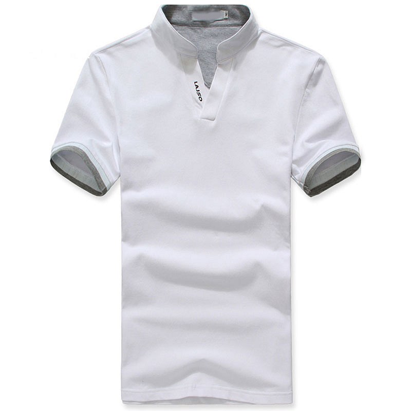 白色小立領(lǐng)T恤衫