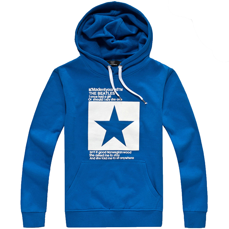 時(shí)尚藍(lán)色拉繩衛(wèi)衣