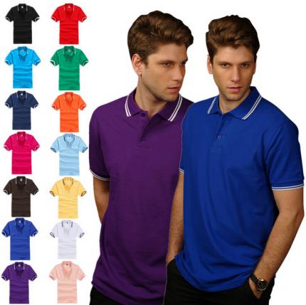 領(lǐng)子袖口白色條紋撞色款式， 純棉品質(zhì)定做，免費(fèi)設(shè)計(jì)