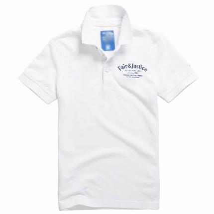 白色男款時(shí)尚印花圖T恤衫訂購(gòu)制作