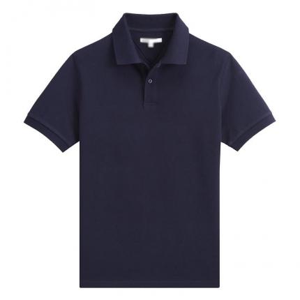 【定制】寶藍色商務POLO衫翻領(lǐng)短袖男士T恤衫訂做