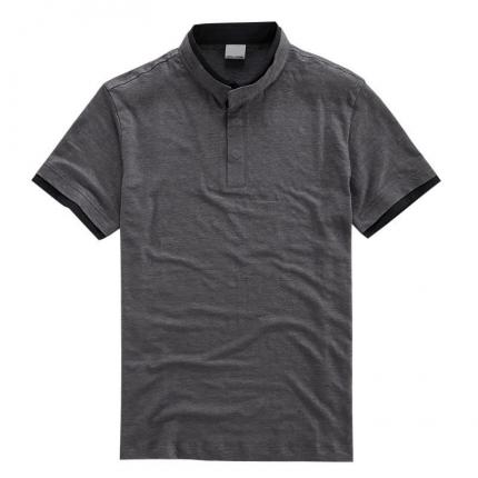 【定制】立領(lǐng)男士T恤衫定做 純棉時尚款式制作