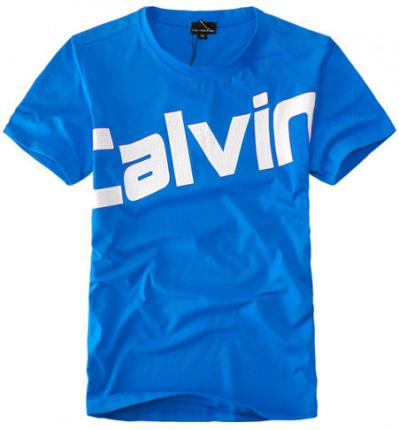 【定做】藍色純棉印花文化T恤衫